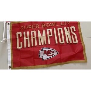 Kansas City Chiefs Super Bowl LIV Champions Car Flag NFL Official Idegy Red